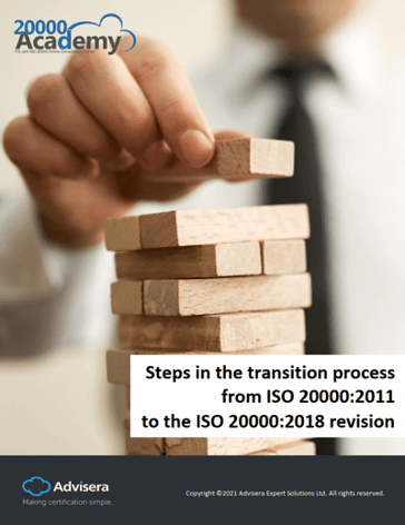 Steps in the transition process from ISO 20000:2011 to the 2018 revision