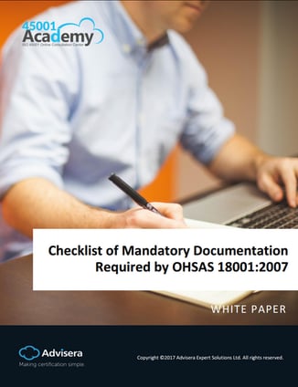 Checklist of Mandatory Documentation Required by OHSAS 18001:2007