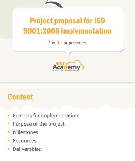 Project Proposal for ISO 9001 Implementation