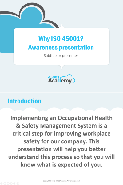 Why ISO 45001? Awareness Presentation