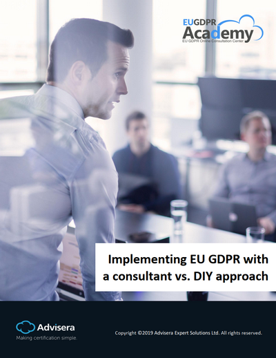 Implementing EU GDPR with a Consultant vs. DIY Approach